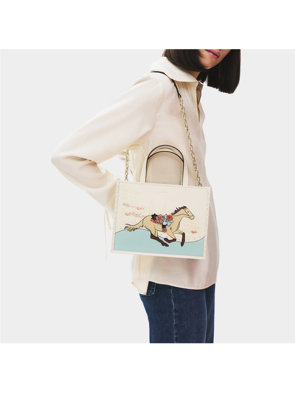 Radley London Kentucky Derby 2026 Collectible cream Tote Bag - Picture 4 of 8